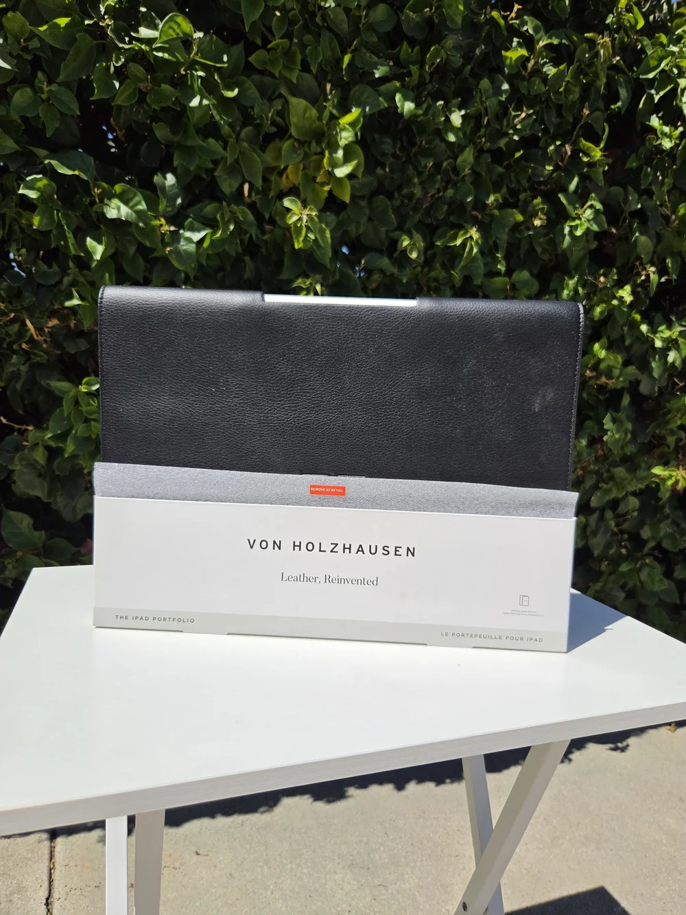 Von Holzhausen iPad Pro 12.9 Portfolio Black Vegan Leather Case New